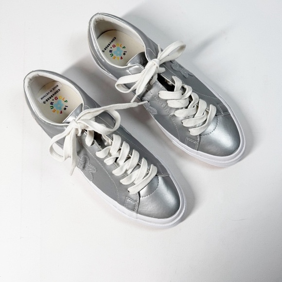 CONVERSE  Golf Le Fleur X One Star Ox \'3m\' Sneaker Silver Metallic Men’s 11
